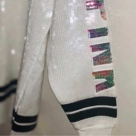 Victoria’s Secret Pink Limited Release Full Sequin Crewneck Sweater- Medium - Picture 8 of 14